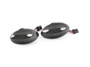 ES#4004087 - V-173308LG - Smoked Lens Amber Flash LED Turn Signal Set - Dynamic Flash - Fits both left or right side and has a clear color lens with amber flashing LEDs - Vinstar - MINI