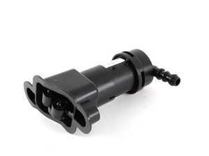 ES#441119 - 8E0955101G - Headlight Washer Jet Cylinder With Carrier - Left - Washer jet assembly that fits in front bumper for headlight assembly  - Genuine Volkswagen Audi - Audi