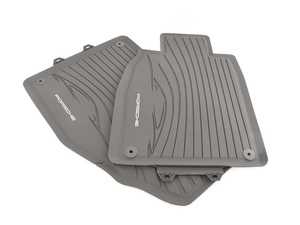 ES#3313380 - 98104480045OP1 - Rubber Floor Mat Set - Agate Gray - One set of two rubber mats - Genuine Porsche - Porsche