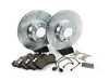 ES#3156997 - K4558 - Power Stop Z23 Evolution Sport Front Brake Kit (350x34) - A high-performance front axle upgrade featuring precision cross-drilled & slotted vented rotors, low-dust carbon-fiber ceramic pads, and replacement electronic wear sensors. - Power Stop - Audi Volkswagen Porsche