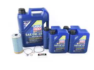 ES#2770144 - 1191800009KT - M119 Liqui Moly Synthoil Energy Oil Service Kit (0w-40) - Includes Hengst filter and Liqui Moly Synthoil Energy A40 MB 229.5 Spec oil - Assembled By ECS - Mercedes Benz
