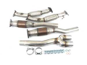 ES#3969679 - SVWX039 - Twin high flow sports catalyst  - Built to last with 304 stainless steel and engineered for dyno-proven power gains. - Scorpion - Volkswagen