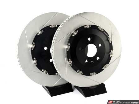 ES#3603693 - 9943LR - 2-Piece Full-Floating Front Brake Rotors - Pair (370mm) - Direct bolt-on replacement - Significant unsprung weight savings offers numerous benefits! - Neuspeed - Audi