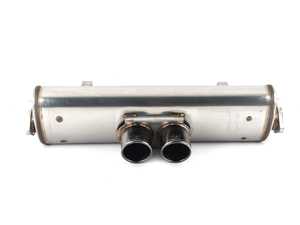 ES#3560825 - 245926 - Center Exhaust Muffler - Black Tips - 100% handcrafted in Italy. Stainless steel construction. Legendary sound! - Supersprint - Porsche