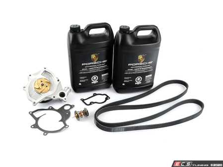 ES#3022394 - 99710601105KT1 - Water Pump & Thermostat Kit - Includes gaskets, coolant, and a new belt! - Assembled By ECS - Porsche
