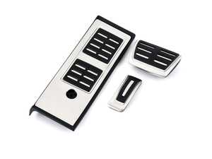 ES#3640855 - 80B064205A - Brushed Aluminum Pedal Cap Set  - High-quality aluminum pedal caps gives your Audi an especially sporty look and significantly enhances the vehicles interior - Genuine Volkswagen Audi - Audi