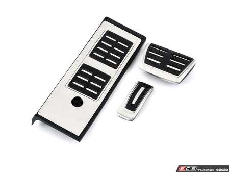 ES#3640855 - 80B064205A - Brushed Aluminum Pedal Cap Set  - High-quality aluminum pedal caps gives your Audi an especially sporty look and significantly enhances the vehicles interior - Genuine Volkswagen Audi - Audi