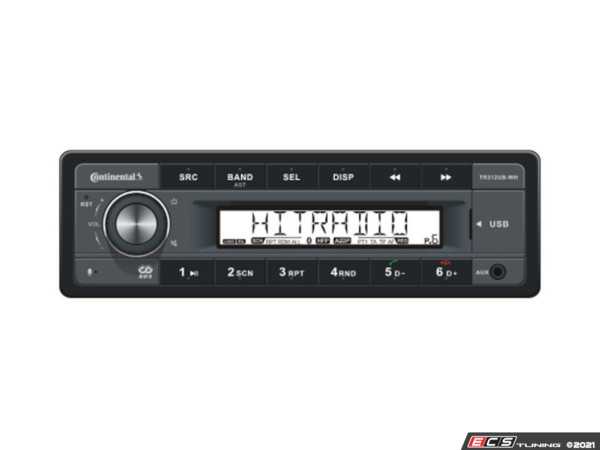 コンチネンタル Radio TR312UB-WH Continental - TR312UB-WH - Continental Head Unit - USB