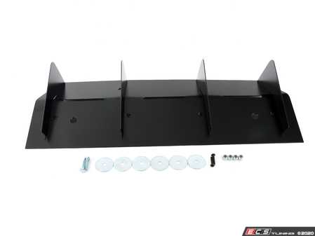 ES#4339803 - MK7RV4RDMBRT - MK7/7.5 Golf R V4 Rear Diffuser - Matte Black - Rounded Triangle Fin Style - (NO LONGER AVAILABLE) - Aluminum rear diffuser to add a motorsport look to your MK7! - Strafe Design - 
