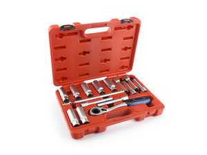 ES#4337399 - CTA7466 - 15 Pc. Shock and Strut Service Kit - Tightens top mount nut with proper torque while holding the strut - CTA Tools - Audi BMW Volkswagen Mercedes Benz MINI Porsche