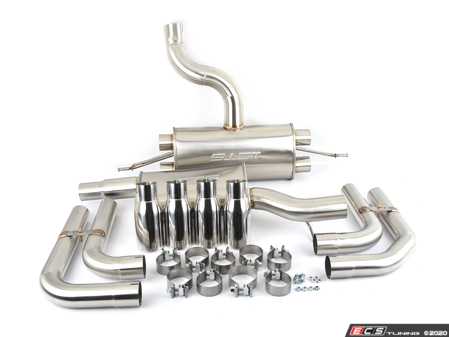 ES#3509806 - CTSEXH-CB-0020-1 - Cat-back Exhaust System - 3" stainless steel system with 3.5" quad double wall tips - CTS - Audi