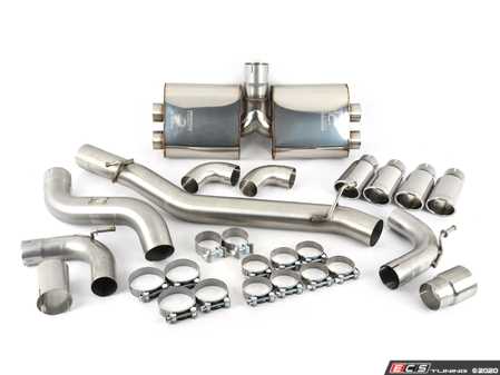ES#3969668 - SVWS055 - Non-Resonated cat-back system - Non-Valved with Monaco Quad tips - Built to last with 304 stainless steel and engineered for dyno-proven power gains. - Scorpion - Volkswagen