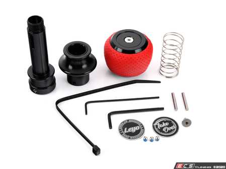 ES#4272246 - L151RD - LEYO Red Nappa Leather DSG/Automatic Shift Knob - Black Anodized - Replace your worn DSG/Automatic shift knob with this stylish nappa leather alternative - LEYO - Audi Volkswagen