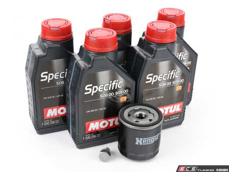 ES#4004130 - 10738KT - Oil Service Kit - Includes Hengst oil filter and Motul performance 0W-20 Synthetic engine oil - Assembled By ECS - Volkswagen