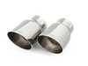 ES#3658958 - TPK0005 - Single-Walled Exhaust Tips - Polished Silver - Pair of slash-cut single-walled 3.5 exhaust tips with 2.5" inlets - APR - Audi Volkswagen Porsche