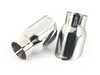 ES#3658958 - TPK0005 - Single-Walled Exhaust Tips - Polished Silver - Pair of slash-cut single-walled 3.5 exhaust tips with 2.5" inlets - APR - Audi Volkswagen Porsche