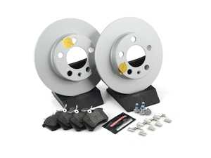 ES#3145692 - ESK847 - Power Stop Euro-Stop Rear Brake Kit (232mm) - A direct-fit upgrade with GEOMET coated plain rotors and ECE-R90 certified Pagid brake pads. - Power Stop - Audi Volkswagen