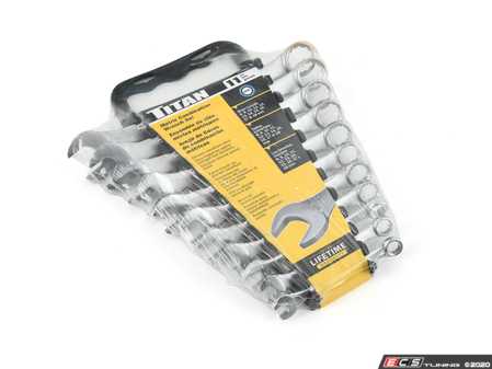 ES#3613627 - TIT17328 - Combination Wrench Set 8-19mm - A complete set of metric wrenches in holder. - Titan - Audi BMW Volkswagen Mercedes Benz MINI Porsche