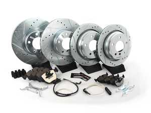 ES#3477804 - K945-26 - Z26 Street Warrior Brake Kit - Front and Rear - Includes performance drilled and slotted rotors and Power Stop's Extreme Carbon-Fiber Ceramic pads. - Power Stop - BMW