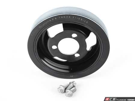 ES#4214835 - 11237638551KT - Crank Pulley With Dampener And Bolt Kit - Main crank pulley that is rotationally balanced and includes 3 mounting bolts - Assembled By ECS - MINI