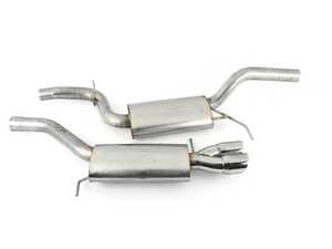 ES#3175480 - 252495 - B6 Passat 2.5" Cat-Back Exhaust System - Stainless Steel - 2.5" Stainless exhaust system with dual Borla mufflers and twin angle cut tips! - Techtonics Tuning - Volkswagen