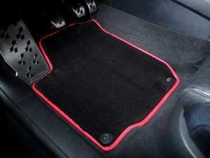 ES#2200642 - 1J0898901 - Floor Mat Set - Black / Red Piping - Oval Retainers - (NO LONGER AVAILABLE) - High Quality Mats To Protect Your Interior - Schwaben - 