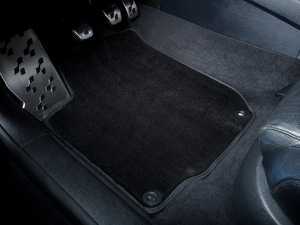 ES#2200628 - 1J0898900 - Floor Mat Set - Black / Black Piping - Oval Retainers - (NO LONGER AVAILABLE) - Color Matched Mats To Complete Your Interior - Schwaben - 