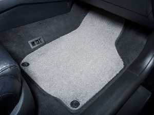 ES#2200684 - 1J0898906 - Floor Mat Set Grey/Black Piping Round Retainers - (NO LONGER AVAILABLE) - High Quality Mats To Protect Your Interior - Schwaben - 