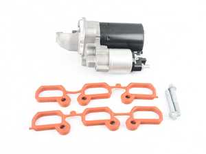 ES#4147680 - 12412354693bKT - Starter Motor Replacement Kit  - Includes starter with no core charge, intake gaskets, and hardware. - Assembled By ECS - BMW