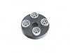 ES#4316933 - 000071215J - Valve Stem Cap Set - plastic - "VW" in black/silver, Set of four - Genuine Volkswagen Audi - Volkswagen