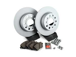 ES#4145014 - 5q0698451bKT - Rear Brake Service Kit (272x10) - Featuring Zimmermann rotors and ECS DD23 "Daily Driver" ceramic pads. - Assembled By ECS - Volkswagen