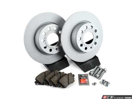ES#4145014 - 5q0698451bKT - Rear Brake Service Kit (272x10) - Featuring Zimmermann rotors and ECS DD23 "Daily Driver" ceramic pads. - Assembled By ECS - Volkswagen