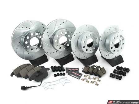 ES#3157359 - K5749 - Z23 Evolution Sport Performance Front & Rear Brake Service Kit (288x25/253x10) - Proven performance with minimal dust - Power Stop - Volkswagen