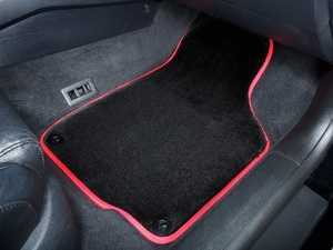 ES#2200630 - 1J0898901 - Floor Mat Set - Black / Red Piping - Round Retainers - (NO LONGER AVAILABLE) - High Quality Mats To Protect Your Interior - Schwaben - 