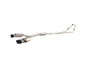 ES#4876129 - 016752LAEBKT - Audi B9 S5 Coupe/Cabriolet 3.0T Valved Exhaust System With Downpipes & Resonator Delete Kit - Includes stainless steel valved cat-back section, black billet aluminum tunnel brace, 4" black chrome exhaust tips, and a set of downpipes with resonator deletes! - Enthusiast Bundles - Audi