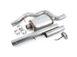 ES#3175762 - 253461C - Aluminized Steel Cat-Back Exhaust System - Visible Tip For Cut-Out Rear Valance - 3" Aluminized exhaust system with a single stainless Magnaflow muffler and single exit tip - Techtonics Tuning - Volkswagen