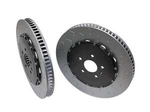 ES#4362078 - 034-301-1003 - 2-Piece Floating Front Brake Rotor Upgrade Kit (370x34) - Direct replacement rotors that reduce rotational mass and feature J-Slots for less noise but same benefits as conventional slots - 034Motorsport - Audi