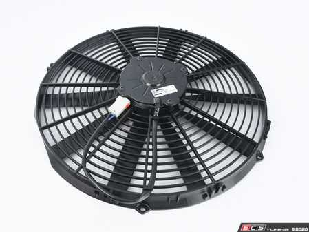 ES#4147300 - 30101516 - Universal 16" Electric Fan - Black - 1469 CFM. High performance puller fan with straight blades. - Spal - Audi BMW MINI