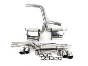 ES#3969343 - SAU044 - 2.5" Resonated Half Exhaust System  - 2.5" half-exhaust built to last with 304 stainless steel and quad polished daytona tips - Scorpion - Audi