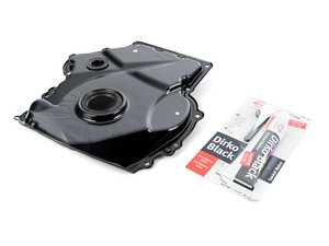 ES#4351836 - 06k109210afKT5 - Timing Chain Cover - Lower - Cover for lower section of timing chain - Includes front crank seal, plug, and sealant - Elring - Audi Volkswagen