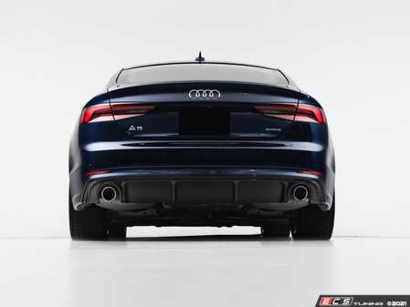 ES#4316145 - 011983LA01 - Audi B9 A5 S-Line Rear Diffuser - Gloss Black - Add some aggressive styling to your Audi! - ECS - Audi