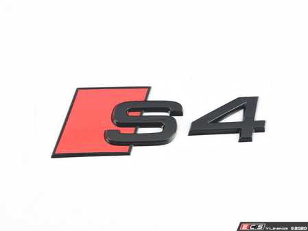 ES#4307413 - 8W0071804 - S4 Rear Emblem - Black - Complete the Black Optic look with Emblem for the rear of your S4. - Genuine Volkswagen Audi - Audi