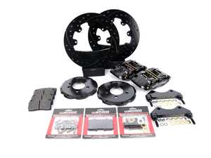 ES#3702125 - 140-8276-D - Wilwood Dynapro 4 Piston Radial Front Kit 12.19in Drilled Black - Featuring 4 piston calipers, 2 piece slotted & drilled rotors, and performance brake pads - Wilwood - Volkswagen