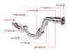 ES#4362343 - UH014-EXA -  3-inch Downpipe With High Flow Catalytic Converter - Featuring 3-inch T304 Stainless Steel Mandrel Bent Tubing - Unitronic - Audi