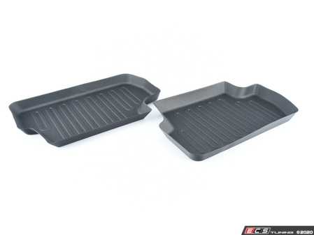 ES#2833309 - 82112406165 - F56 Rear Floor Mat Liners Black - Set - All Weather Floor Mats - Genuine MINI - MINI