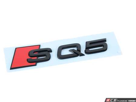 ES#4341440 - 80A071804 - Rear Black SQ5 Emblem - Complete the Black Optic look with the SQ5 trunk Emblem finished in Gloss Black. - Genuine Volkswagen Audi - Audi