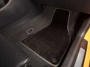 ES#2200728 - 8D0898017 - Floor Mat Set - Black / Grey Piping - Round Retainers - High Quality Mats To Protect Your Interior - Schwaben - 