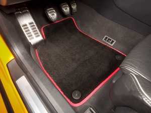 ES#2200725 - 8D0898016 - Floor Mat Set - Black / Red Piping - Oval Retainers - High Quality Mats To Protect Your Interior - Schwaben - 