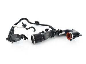 ES#5395261 - 2700900700KT - Crankcase Breather Intake Line Assembly - Breather assembly located between crankcase and valve cover. Price includes a $115.70 refundable core charge. - Genuine Mercedes Benz - Mercedes Benz