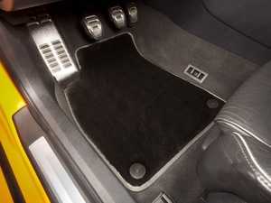 ES#2200727 - 8D0898017 - Floor Mat Set - Black / Grey Piping - Oval Retainers - Color Matched Mats To Complete Your Interior - Schwaben - 